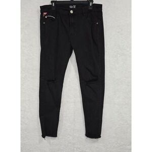 Square Zero‎ Black Slim Biker Jeans Men's Size 36 Denim Distressed (34x29)
